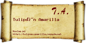 Tulipán Amarilla névjegykártya
